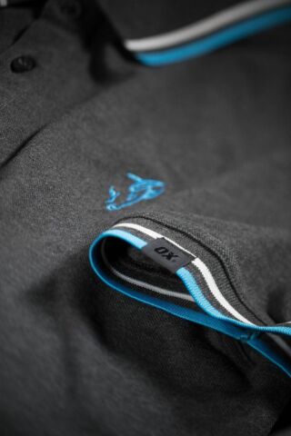 Ox Workwear Pique Polo Shirt Charcoal - Image 3
