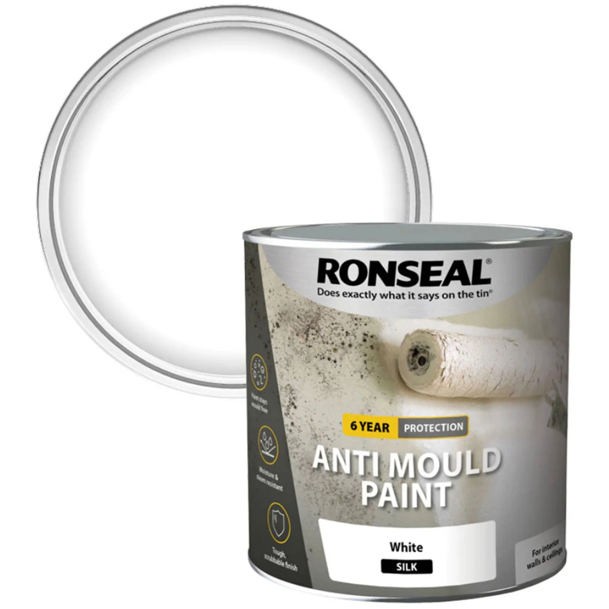 Ronseal 6 Year White Anti Mould Paint - Image 3