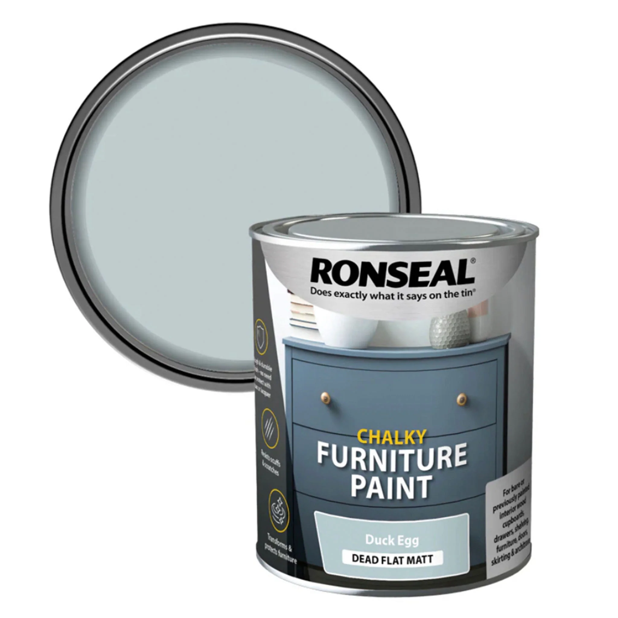 Ronseal Chalky Furniture Paint - 750ml - Image 3