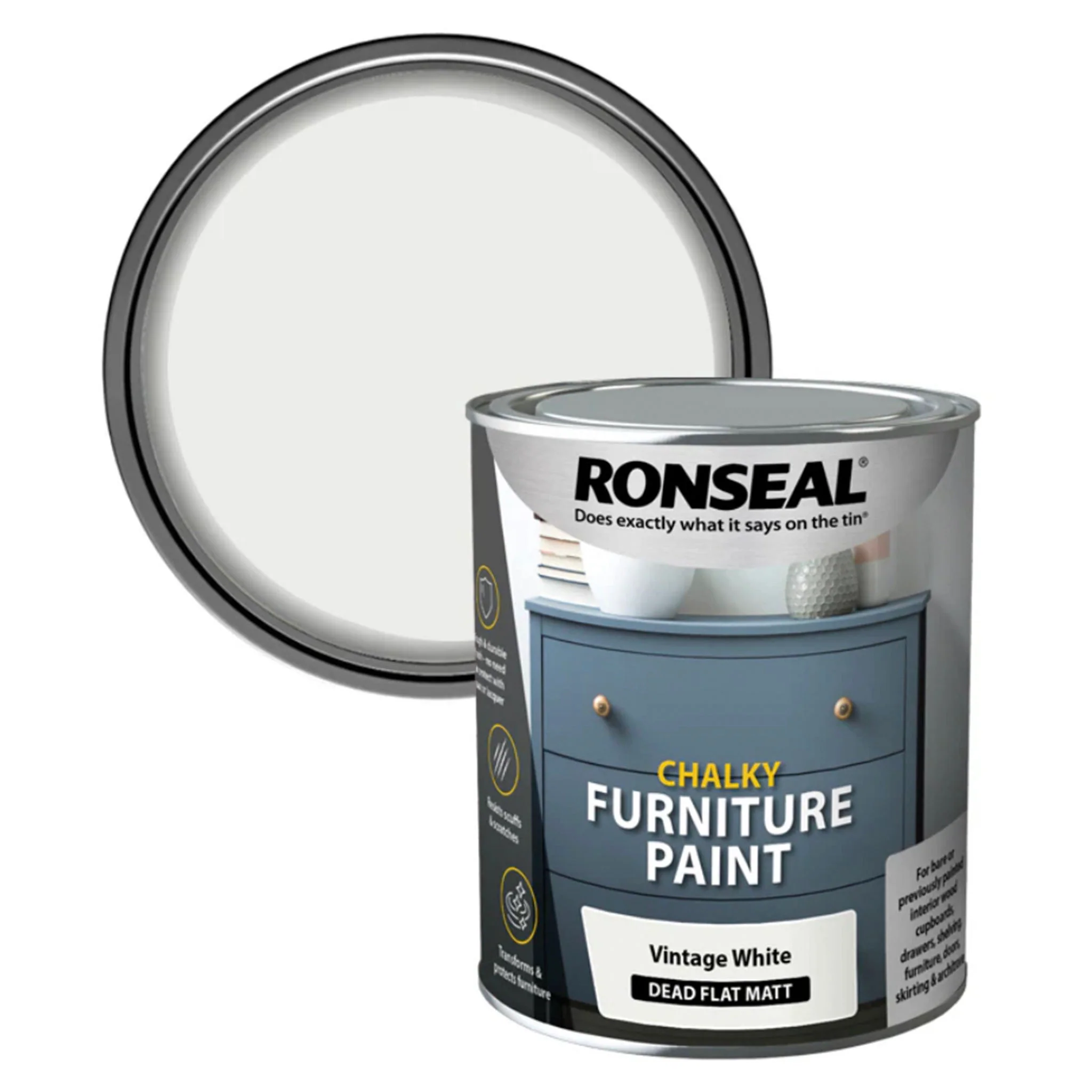 Ronseal Chalky Furniture Paint - 750ml - Image 4