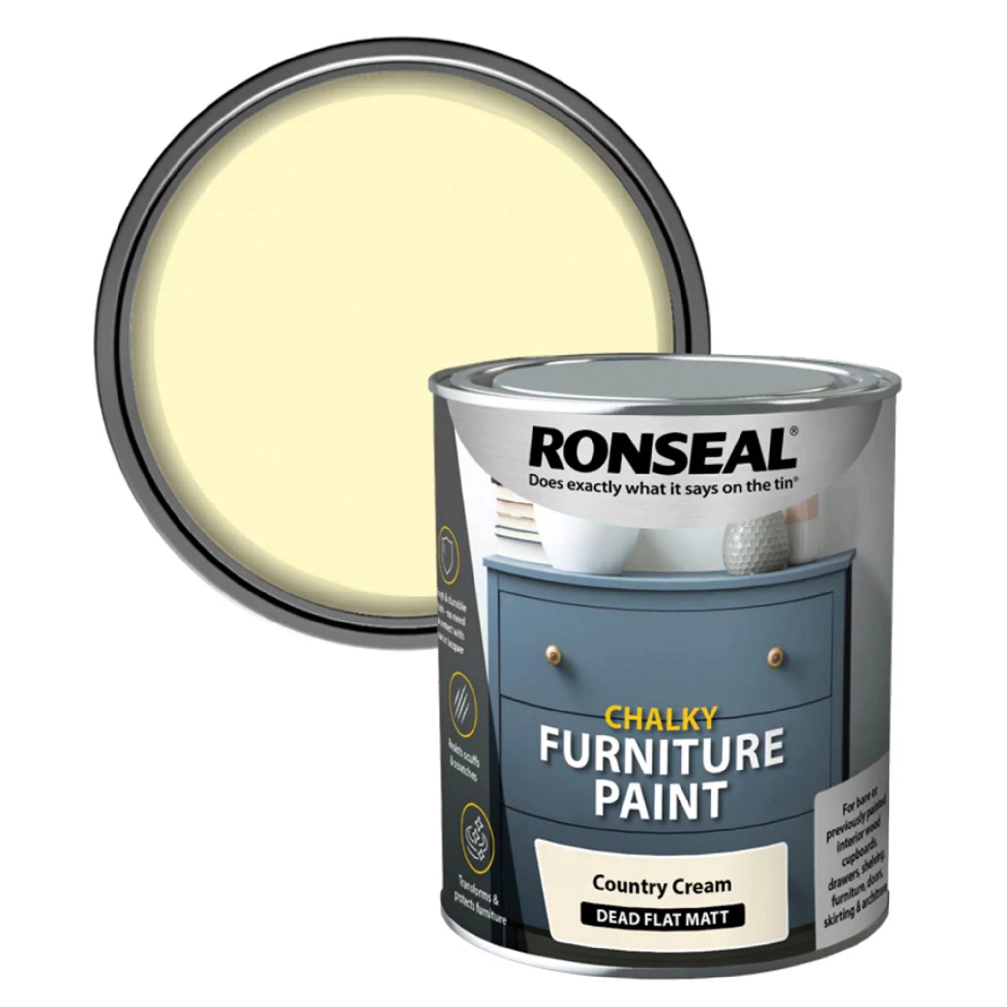 Ronseal Chalky Furniture Paint - 750ml - Image 6