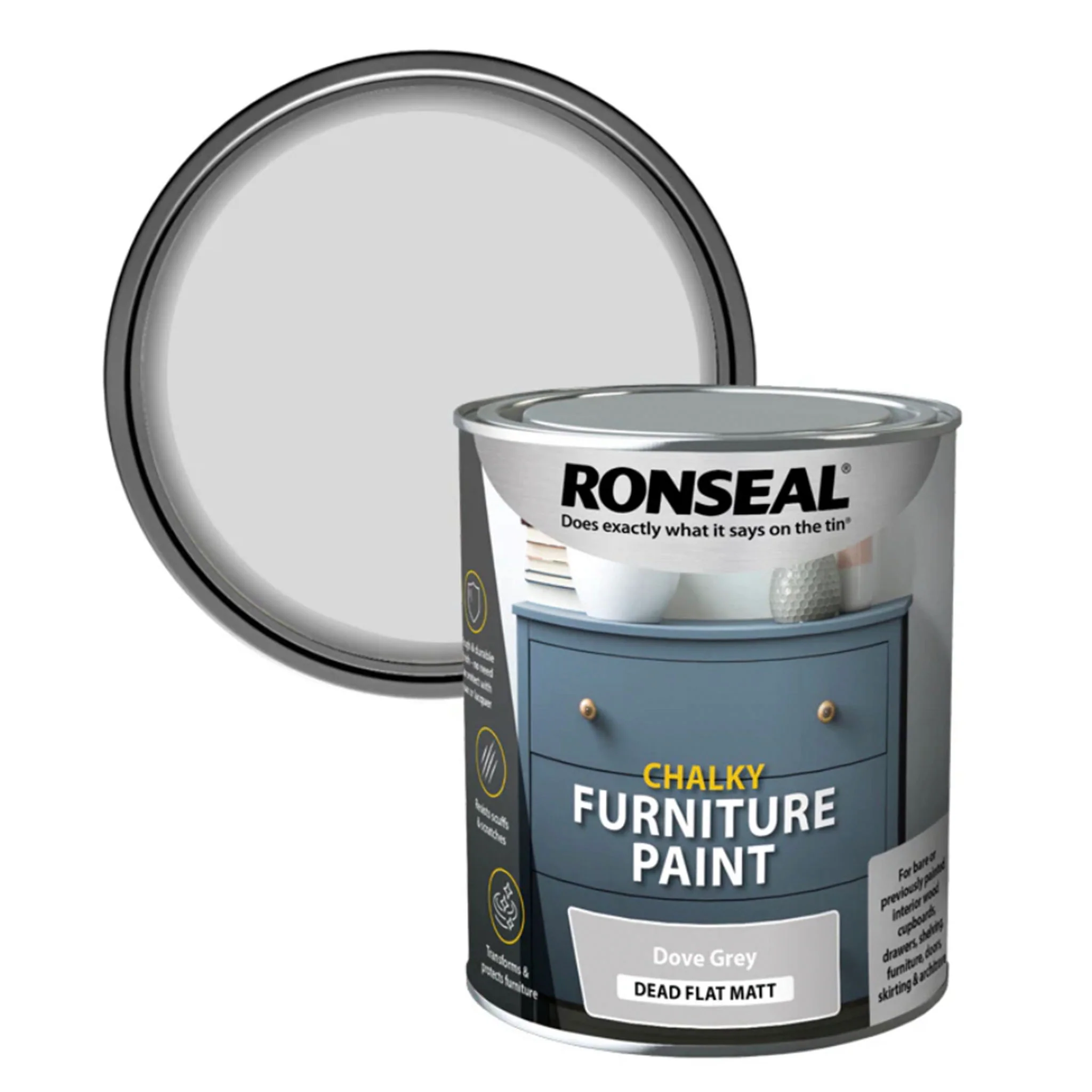 Ronseal Chalky Furniture Paint - 750ml - Image 7