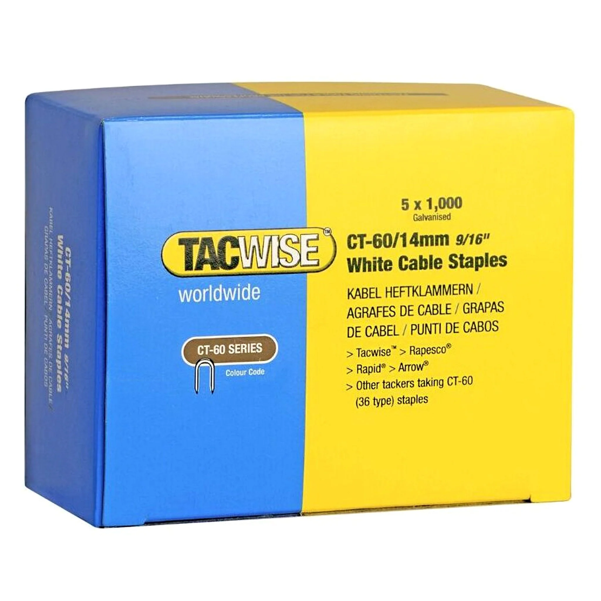 Tacwise CT-60 Cable Staples 10mm - 14mm - Image 10