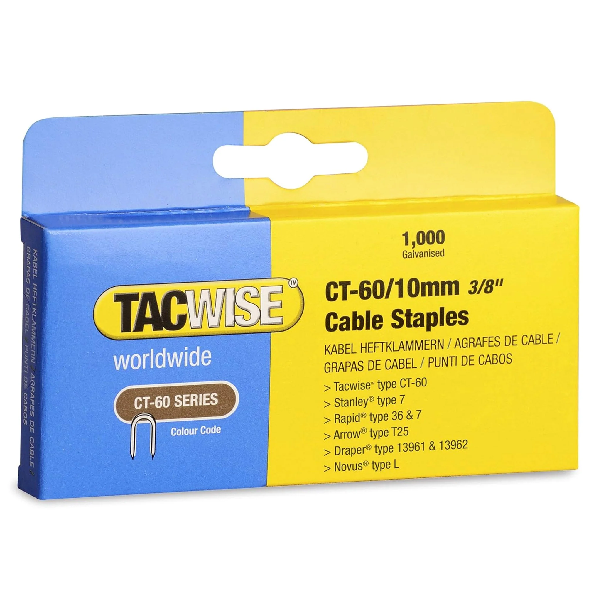 Tacwise CT-60 Cable Staples 10mm - 14mm - Image 4